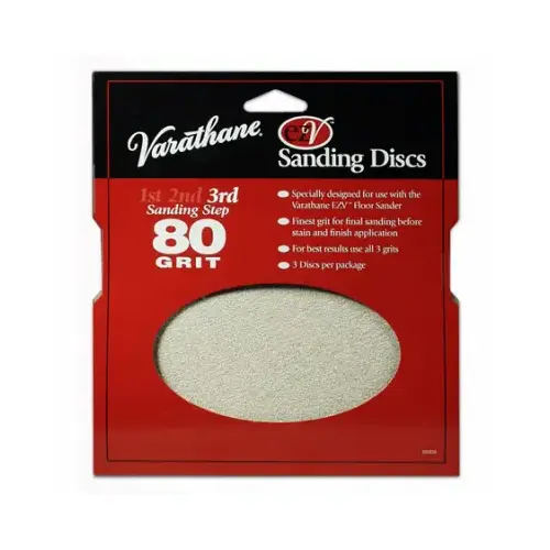 Sanding Disc, 7 in Dia, 80 Grit, Medium - pack of 3 Sanding Disc, 7 in Dia, 80 Grit, Medium - pack of 3