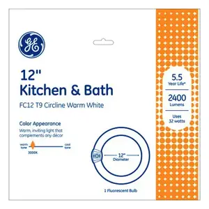 BRIGHTNESS　【kreis】 GE Lighting 11085-XCP6 32-Watt Circline Kitchen/Bath Appliance