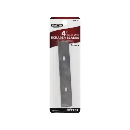 Replacement Glass & Tile Scraper Blades, 4-In pack of 5