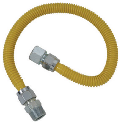 BRASS CRAFT SERVICE PARTS CSSC54-24 P Gas Appliance Connector, SC Series, 1/2 x 1/2 Female/Male x 24-In.