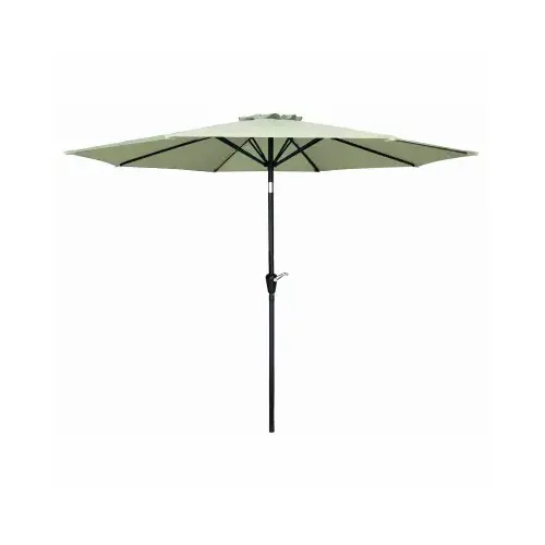 Patio Market Umbrella, Crank Open/Tilt, Steel Pole, Seafoam Green Fabric, 9-Ft. Patio Market Umbrella, Crank Open/Tilt, Steel Pole, Seafoam Green Fabric, 9-Ft.
