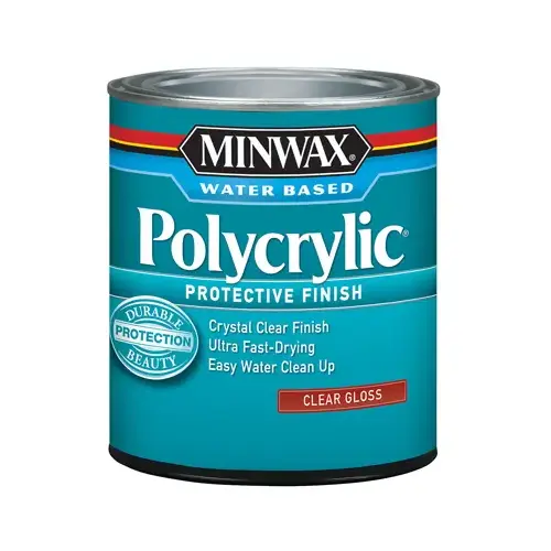 Polycrylic Gloss Clear Acrylic/Urethane Blend Topcoat, Qt. Polycrylic Gloss Clear Acrylic/Urethane Blend Topcoat, Qt.