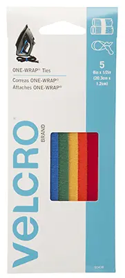 VELCRO Brand One Wrap Fastener 1/2 in W 8 in L Nylon/Polypropylene - pack of 5 90438