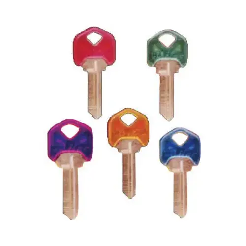 Key Blank, Kwikset Cool Color, Plastic Head - pack of 5 Key Blank, Kwikset Cool Color, Plastic Head - pack of 5