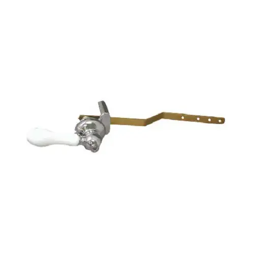 Wallplate Toilet Handle, Brass, For: Angled, Front or Side-Mount Toilet Tank Chrome Plated Wallplate Toilet Handle, Brass, For: Angled, Front or Side-Mount Toilet Tank Chrome Plated