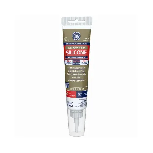 Advanced Silicone 2 Kitchen & Bath Sealant , Clear, 2.8-oz. Squeeze Tube Advanced Silicone 2 Kitchen & Bath Sealant , Clear, 2.8-oz. Squeeze Tube