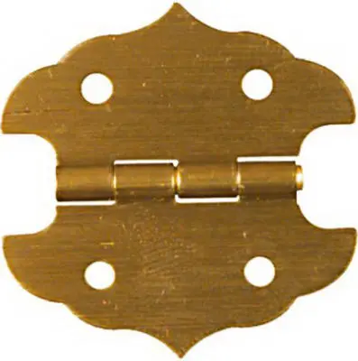 NATIONAL MFG/SPECTRUM BRANDS HHI 1-1/8 x 1-1/8-In. Antique Brass Decorative Hinge - 2 per pack x5 packs N211-813-XCP5