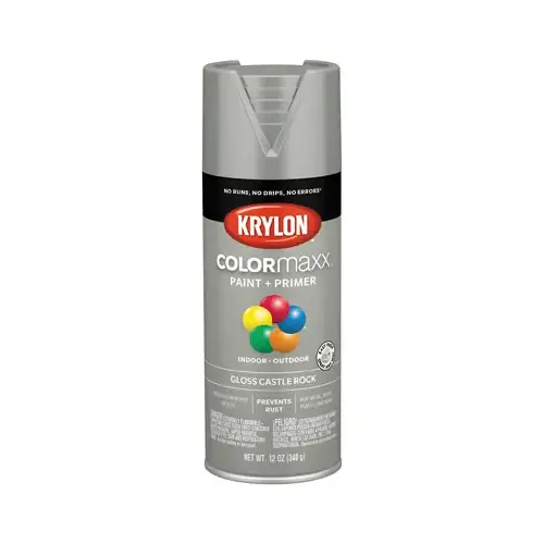 COLORmaxx Spray Paint, Gloss, Castle Rock, 12 oz, Aerosol Can COLORmaxx Spray Paint, Gloss, Castle Rock, 12 oz, Aerosol Can