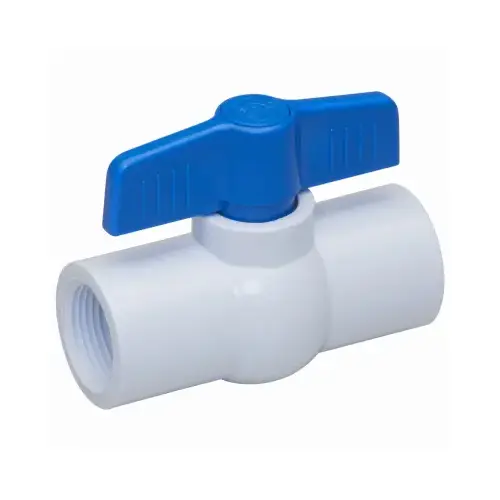 107-134HC Ball Valve, 3/4 in Connection, FPT x FPT, 150 psi Pressure, PVC Body White 107-134HC Ball Valve, 3/4 in Connection, FPT x FPT, 150 psi Pressure, PVC Body White