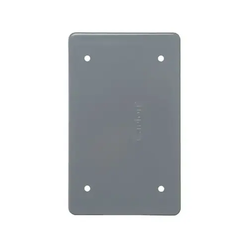 Cover, 4-5/8 in L, 2-7/8 in W, Rectangular, PVC, Gray, Textured