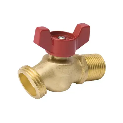 Hose Bibb, 3/4 x 3/4 in Connection, MPT x Male Hose, 125 psi Pressure, Brass Body, Antique