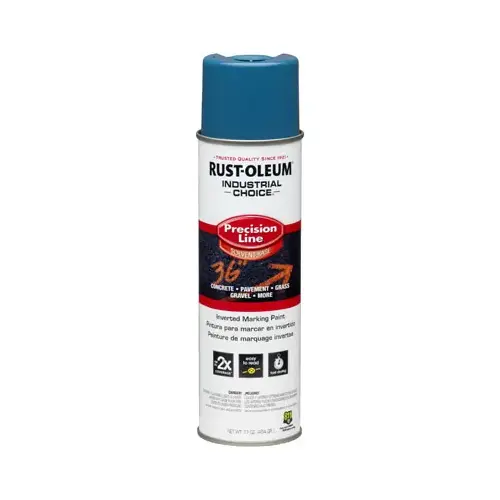 Industrial Choice M1600/M1800 System Precision-Line Inverted Marking Paint, 17 oz, APWA Caution Blue, M1600 Solvent-Based - pack of 12 Industrial Choice M1600/M1800 System Precision-Line Inverted Marking Paint, 17 oz, APWA Caution Blue, M1600 Solvent-Based - pack of 12