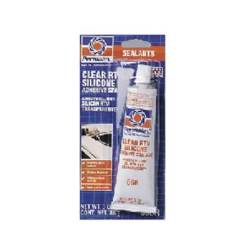 Clear Silicone Adhesive Sealant, 3-oz. Clear Silicone Adhesive Sealant, 3-oz.