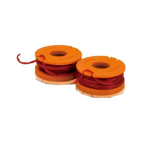 Trimmer Line, 0.065 in Dia, 10 ft L, Synthetic Co-Polymer Nylon Resin, Orange Pair