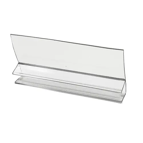 Clear Poly U-Channel with 1-3/8" (35 mm) Fin for 1/2" Glass - 12" Stock Length - pack of 25 Clear Poly U-Channel with 1-3/8" (35 mm) Fin for 1/2" Glass - 12" Stock Length - pack of 25
