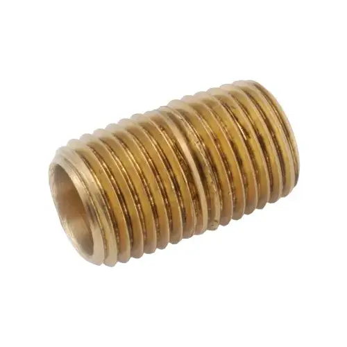 Pipe Nipple, 3/4 in, NPT, Brass, 810 psi Pressure, 2 in L Pipe Nipple, 3/4 in, NPT, Brass, 810 psi Pressure, 2 in L