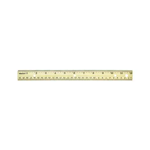 Wood Ruler, English/Metric, 12-In. Wood Ruler, English/Metric, 12-In.
