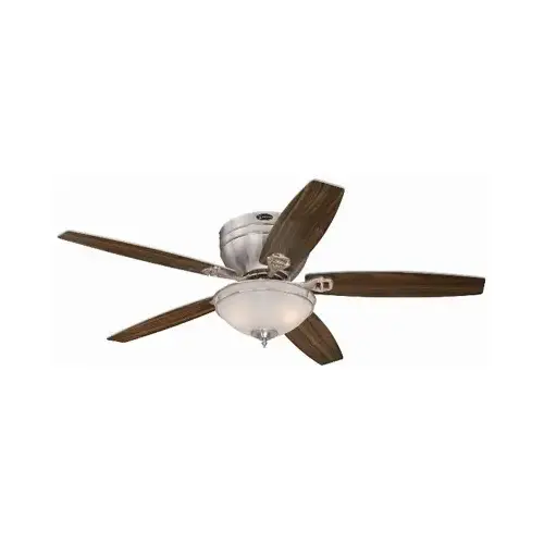 Carolina Ceiling Fan With LED Light Fixture, Brushed Nickel, 52-In. Carolina Ceiling Fan With LED Light Fixture, Brushed Nickel, 52-In.
