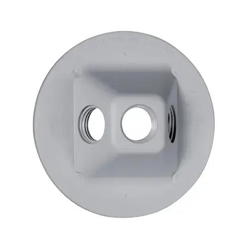 Weatherproof Lamp Holder Cluster Cover, Round, Three Outlets, Non-Metallic, Gray Weatherproof Lamp Holder Cluster Cover, Round, Three Outlets, Non-Metallic, Gray