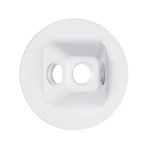 Weatherproof Lamp Holder Cluster Cover, Round, Three Outlets, Non-Metallic, White