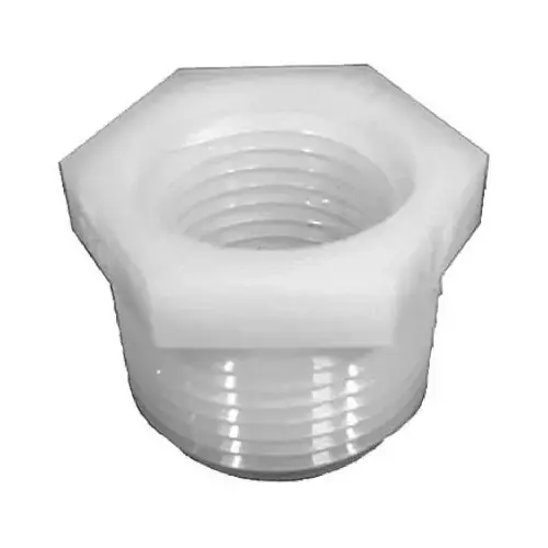 Reducing Pipe Bushing, 3/4 x 3/8 in, Male x Female Thread, 150 psi Pressure Reducing Pipe Bushing, 3/4 x 3/8 in, Male x Female Thread, 150 psi Pressure