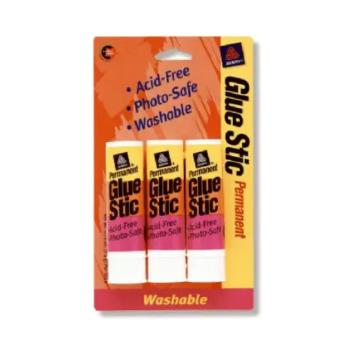 Glue Stic, Permanent, .26-oz - pack of 3 Glue Stic, Permanent, .26-oz - pack of 3