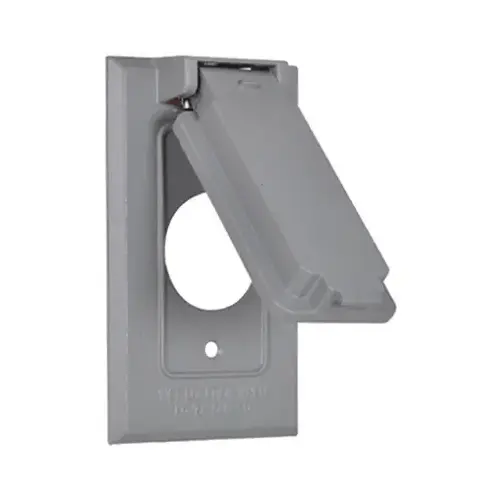 Weatherproof Vertical Flip Cover, Single Gang, Gray Weatherproof Vertical Flip Cover, Single Gang, Gray