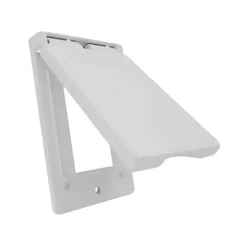 Weatherproof Vertical GFI Flip Cover, Single Gang, White Weatherproof Vertical GFI Flip Cover, Single Gang, White