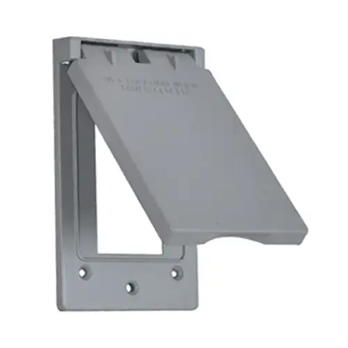 Weatherproof Vertical GFI Receptacle Flip Cover, Gray Weatherproof Vertical GFI Receptacle Flip Cover, Gray