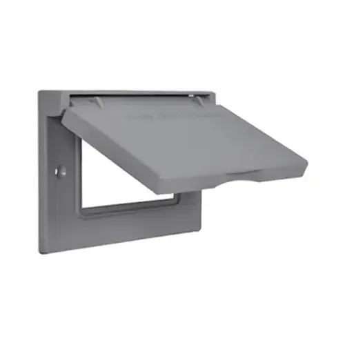 Weatherproof GFCI Flip Cover, Horizontal, Single-Gang, Gray Weatherproof GFCI Flip Cover, Horizontal, Single-Gang, Gray