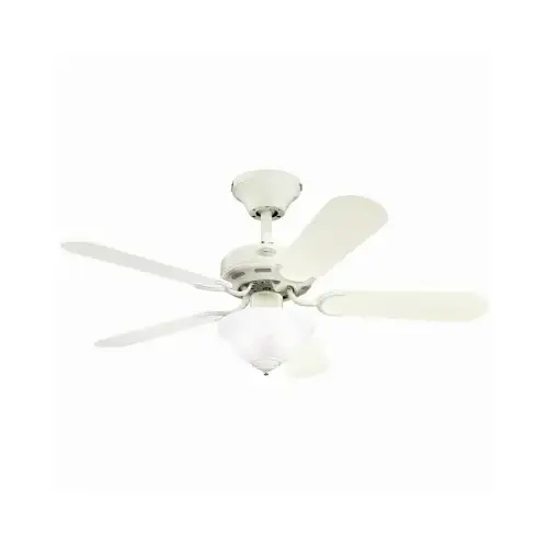Richboro Ceiling Fan + Light Kit, White, 42-In. Richboro Ceiling Fan + Light Kit, White, 42-In.