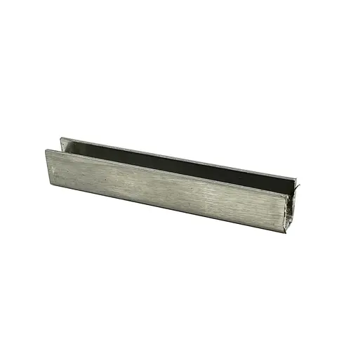 Brushed Stainless 1/4" Radiused Back U-Channel - 98" Stock Length