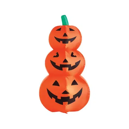 Halloween Inflatable Lawn Decoration, Stacked Pumpkins, Lighted, 48-In. Halloween Inflatable Lawn Decoration, Stacked Pumpkins, Lighted, 48-In.
