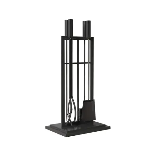 Open Hearth 5-Pc. Fireplace Tool Set, Black