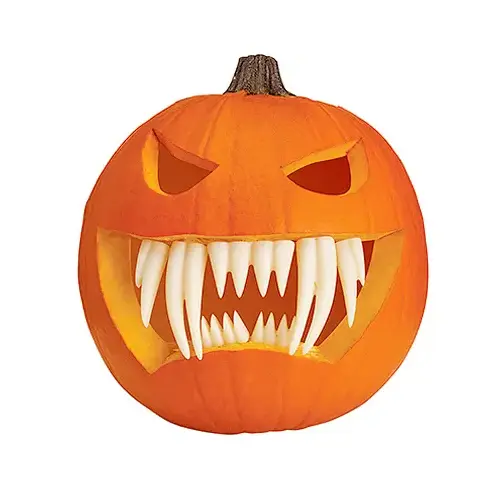 Pumpkin Fangs Set, Glow-in-the-Dark