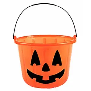 EASTER UNLIMITED 94811 Trick Or Treat Halloween Pumpkin Bucket, 9 x 7-In.