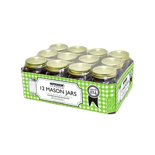 Smooth Canning Jars, Pint - pack of 12