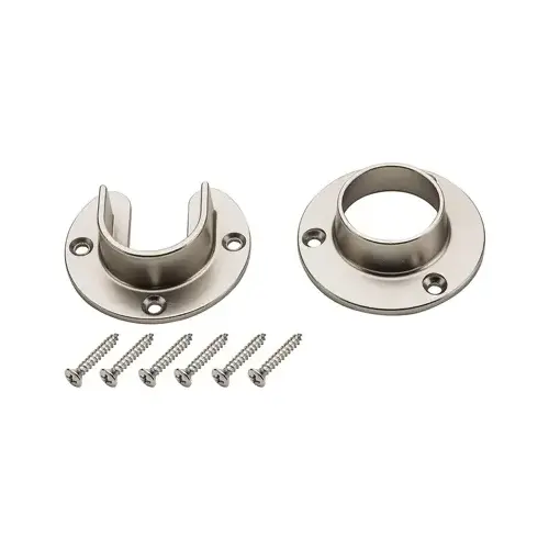 Heavy Duty Closet Flange Set Satin Nickel Finish