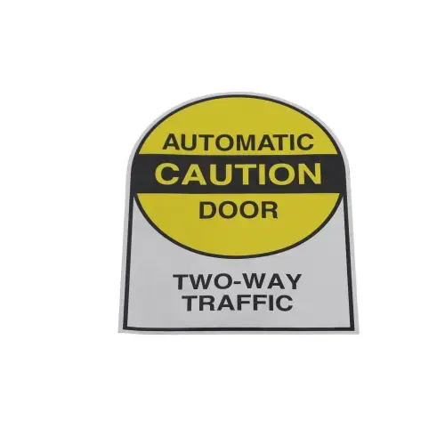 DECAL, 6" CAUTION AUTO DOOR