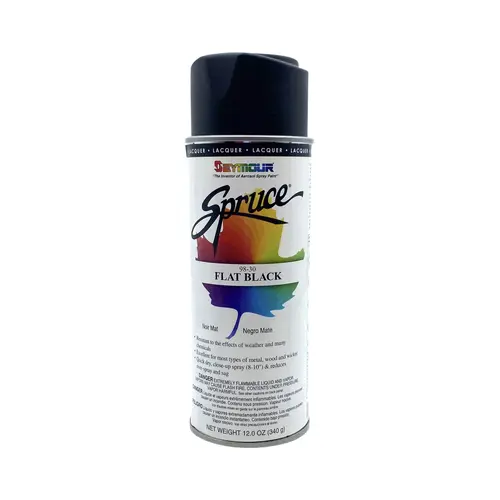 Fast Drying Lacquer Spray Paint, 16 fl-oz Aerosol Can, Flat Black, 15 sq-ft Coverage Fast Drying Lacquer Spray Paint, 16 fl-oz Aerosol Can, Flat Black, 15 sq-ft Coverage