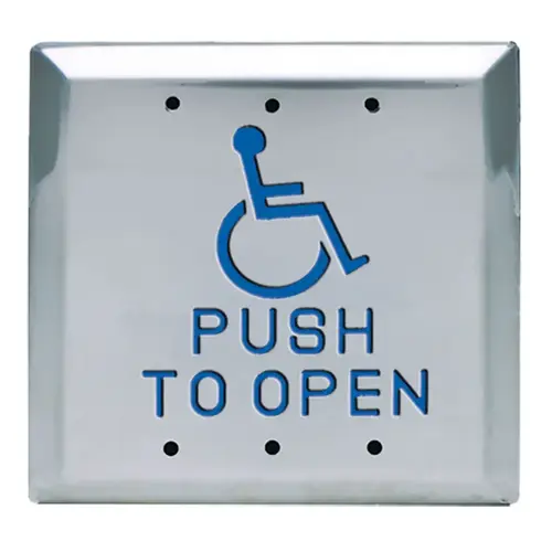Square Push Plate Switch, 4-1/2", SPDT, Stainless Steel Square Push Plate Switch, 4-1/2", SPDT, Stainless Steel