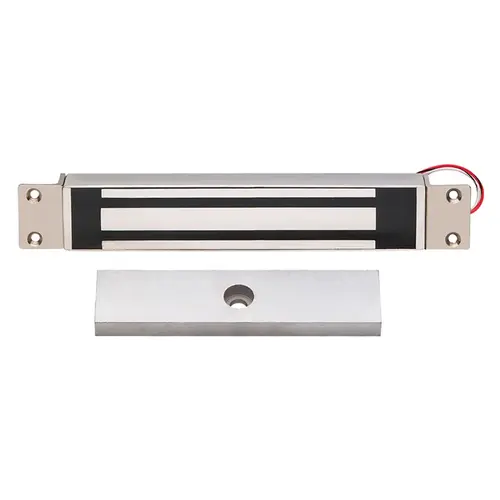 Sliding Door Single Magnetic Lock up to 850 Pounds with Door Position Switch Satin Stainless Steel Finish Sliding Door Single Magnetic Lock up to 850 Pounds with Door Position Switch Satin Stainless Steel Finish