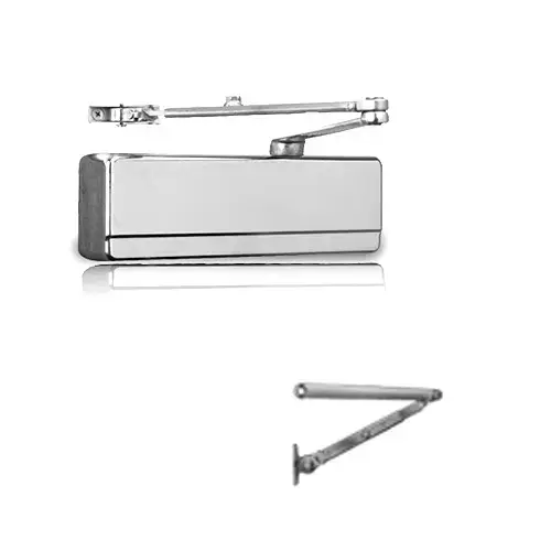KIT - 351 Series Surface Door Closer, H Hold-Open Arm, ADA Die Cast Aluminum Silicone Alloy Heavy Duty Powerglide Series, Adjustable Spring Size 1-6, UL Listed for Fire Rated Doors, All Weather Fluid, Grade 1, 689/EN Sprayed Aluminum KIT - 351 Series Surface Door Closer, H Hold-Open Arm, ADA Die Cast Aluminum Silicone Alloy Heavy Duty Powerglide Series, Adjustable Spring Size 1-6, UL Listed for Fire Rated Doors, All Weather Fluid, Grade 1, 689/EN Sprayed Aluminum