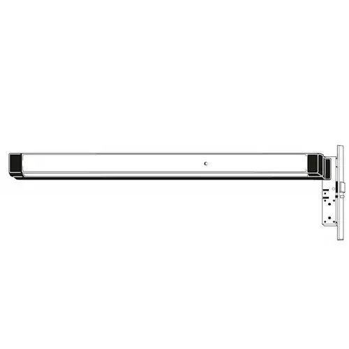 Mortise Exit Device, 1-1/8" BacksetNarrow Stile Aluminum Doors, LHR, 42", Dark Bronze Anodized Aluminum Mortise Exit Device, 1-1/8" BacksetNarrow Stile Aluminum Doors, LHR, 42", Dark Bronze Anodized Aluminum