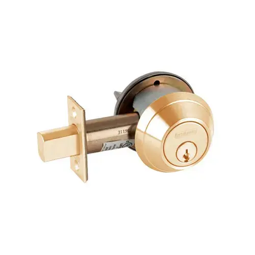 Grade 1 Single Cylinder Deadbolt C Keyway with 12296 Latch and 10094 Strike Satin Bronze Finish Grade 1 Single Cylinder Deadbolt C Keyway with 12296 Latch and 10094 Strike Satin Bronze Finish