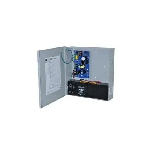 Supervised Power Supply/Charger, 115VAC 50/60Hz at 0.65A or 230VAC 50/60Hz at 0.35A Input, 12/24VDC at 2.5A Output, Grey Enclosure Supervised Power Supply/Charger, 115VAC 50/60Hz at 0.65A or 230VAC 50/60Hz at 0.35A Input, 12/24VDC at 2.5A Output, Grey Enclosure