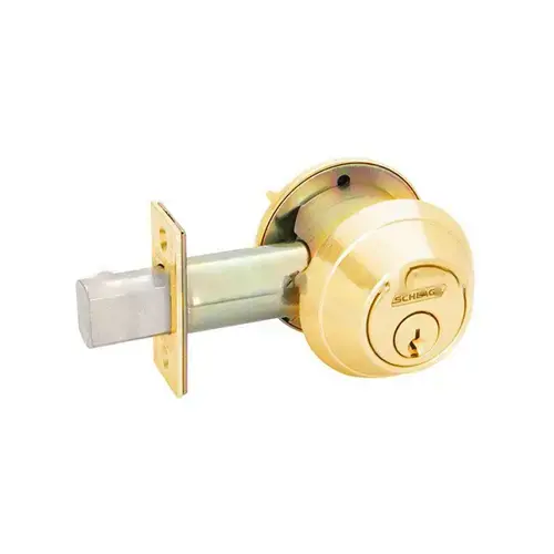 B660P Single Cylinder Deadbolt, Bright Polished Brass B660P Single Cylinder Deadbolt, Bright Polished Brass