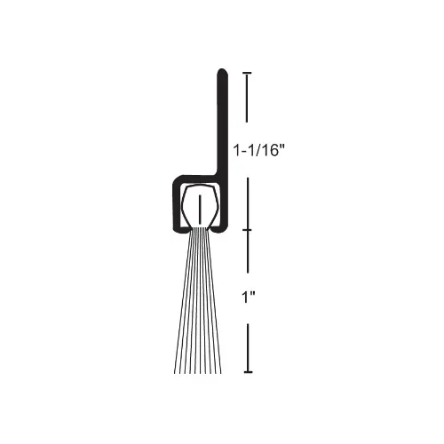 National Guard Products DOOR SWEEP D NYLON BRUSH 3 DARK BRONZE D608DKB 36