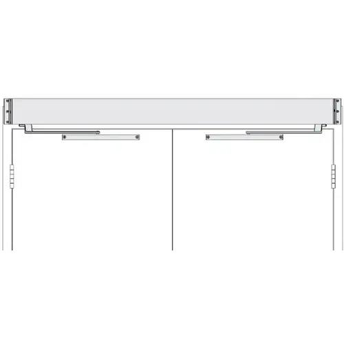 Standard Arm Electromechanical Senior Swing Door Operator, Pull Side Mounting, 72" Double Door Width, Satin Aluminum Clear Anodized Standard Arm Electromechanical Senior Swing Door Operator, Pull Side Mounting, 72" Double Door Width, Satin Aluminum Clear Anodized
