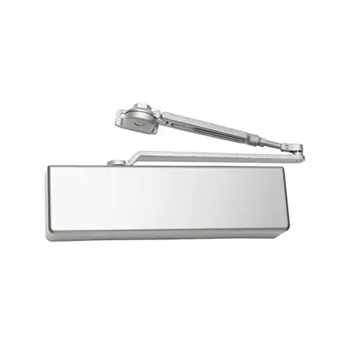 Heavy Duty Hold Open Surface Door Closer with PA Bracket Aluminum Finish Heavy Duty Hold Open Surface Door Closer with PA Bracket Aluminum Finish